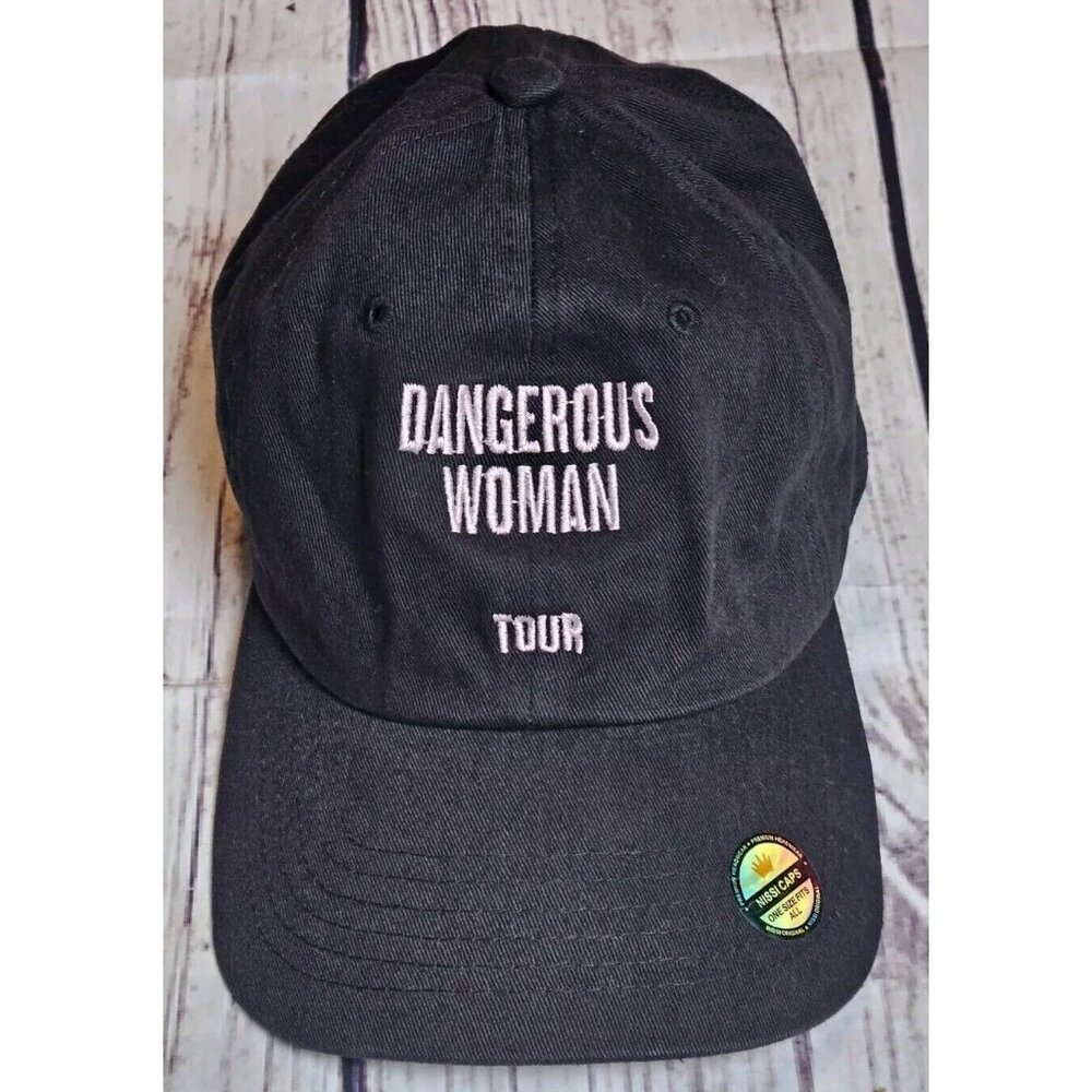 Ariana Grande "Dangerous Woman" Tour 2017 Hat Black Adjustable Strap One Size
